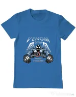 Tricou ADLER barbat Venom gym Albastru azuriu