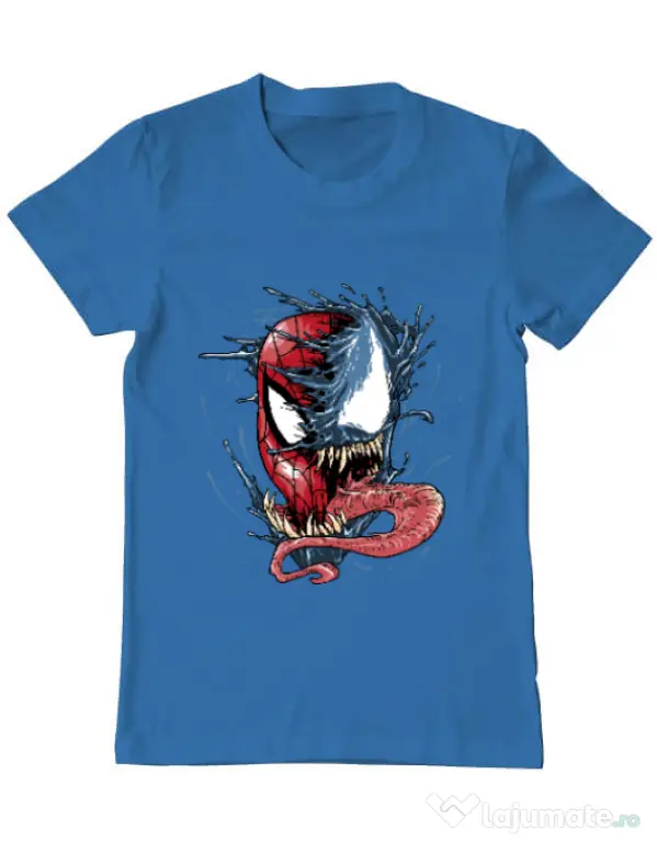 Tricou ADLER barbat Venom vs Spiderman Albastru azuriu