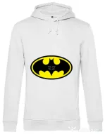 Hoodie barbat cu gluga Six pack Batman Alb