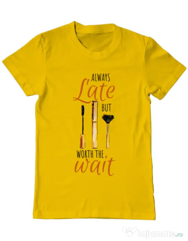 Tricou ADLER barbat Always late Galben