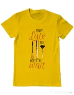 Tricou ADLER barbat Always late Galben