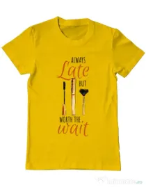 Tricou ADLER barbat Always late Galben