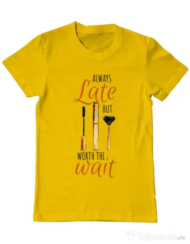 Tricou ADLER barbat Always late Galben
