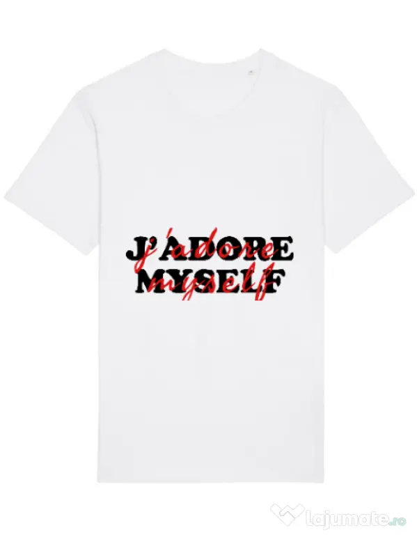 Tricou STANLEY STELLA barbat I love myself Alb