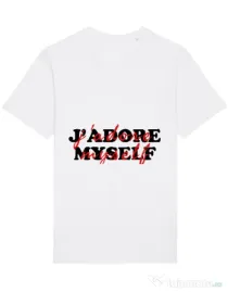 Tricou STANLEY STELLA barbat I love myself Alb