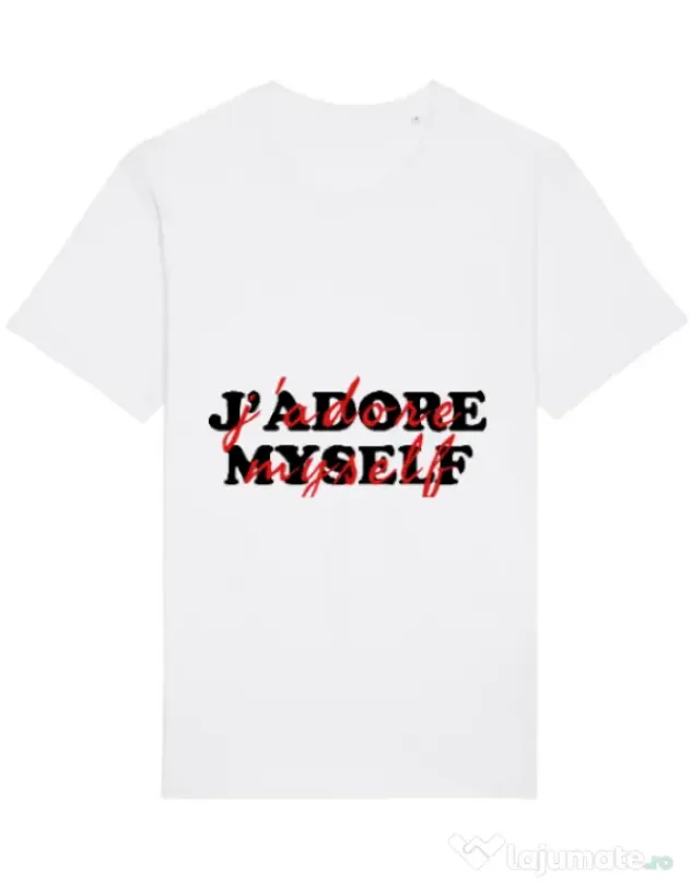 Tricou STANLEY STELLA barbat I love myself Alb