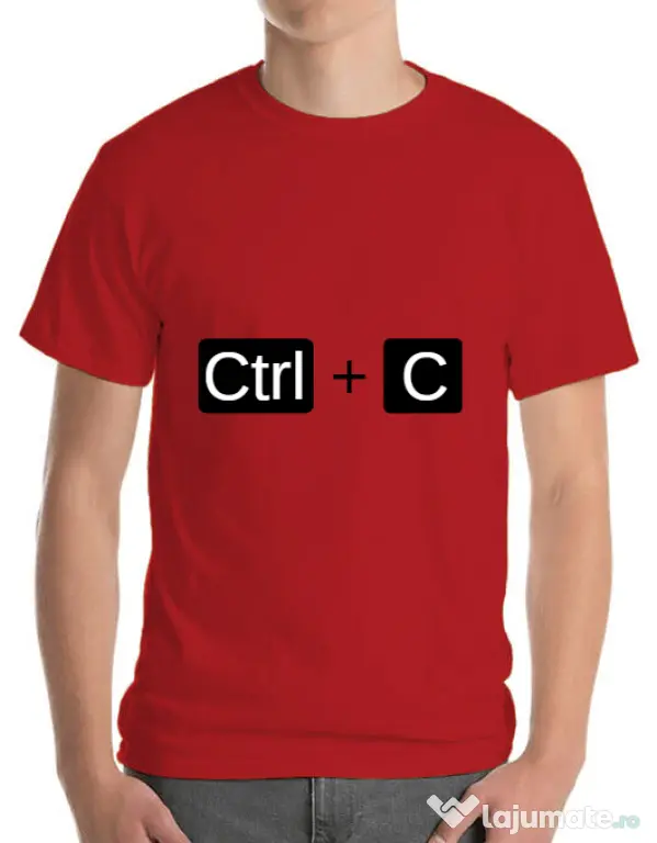 Tricou ADLER barbat Ctrl Copy Rosu
