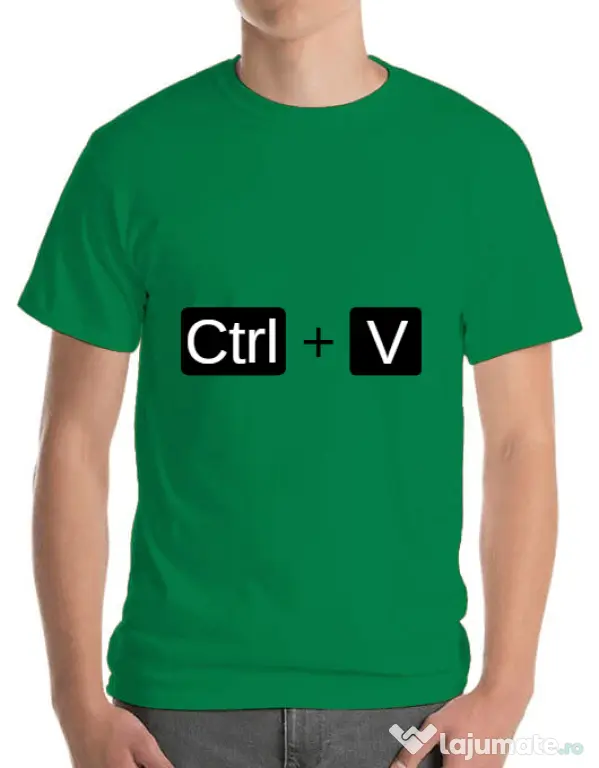 Tricou ADLER barbat Ctrl Paste Verde mediu