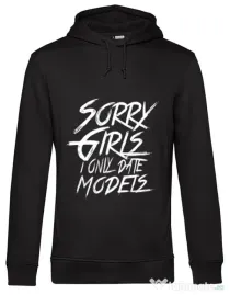Hoodie barbat cu gluga Sorry girls Negru
