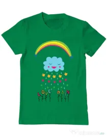 Tricou ADLER barbat Love rain Verde mediu