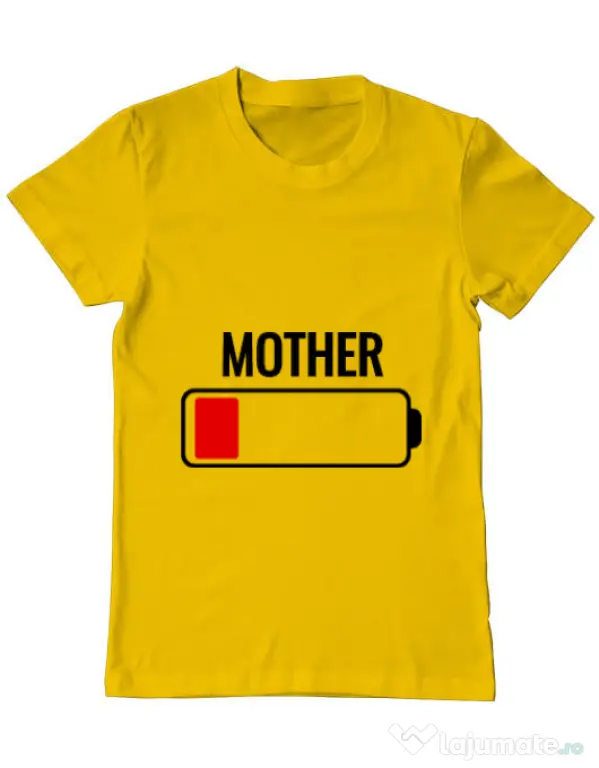 Tricou ADLER barbat Mother battery Galben