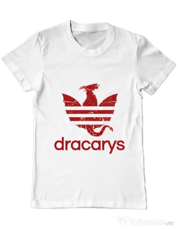 Tricou ADLER barbat Dracarys Alb