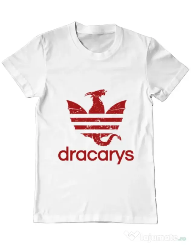 Tricou ADLER barbat Dracarys Alb