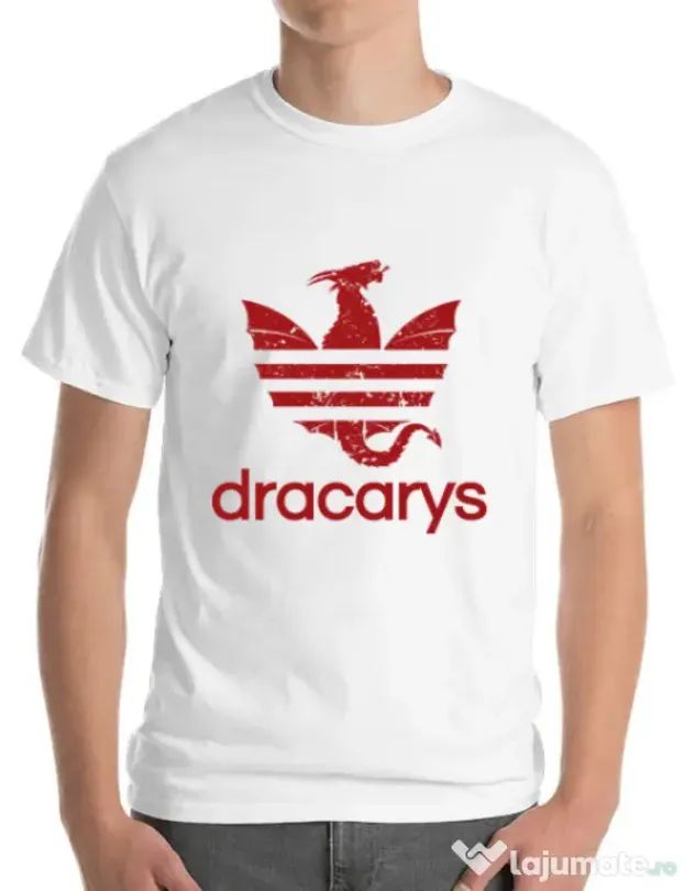 Tricou ADLER barbat Dracarys Alb