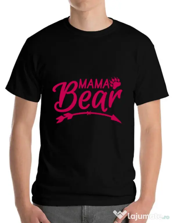 Tricou ADLER barbat Mama bear Negru
