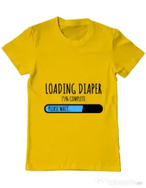 Tricou ADLER barbat Loading diaper Galben