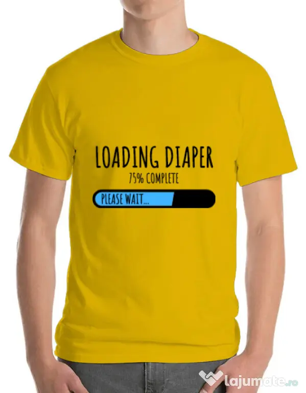 Tricou ADLER barbat Loading diaper Galben