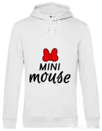 Hoodie barbat cu gluga Mini mouse Alb