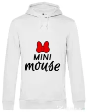 Hoodie barbat cu gluga Mini mouse Alb