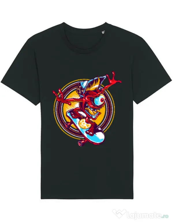 Tricou STANLEY STELLA barbat Cali skate Negru