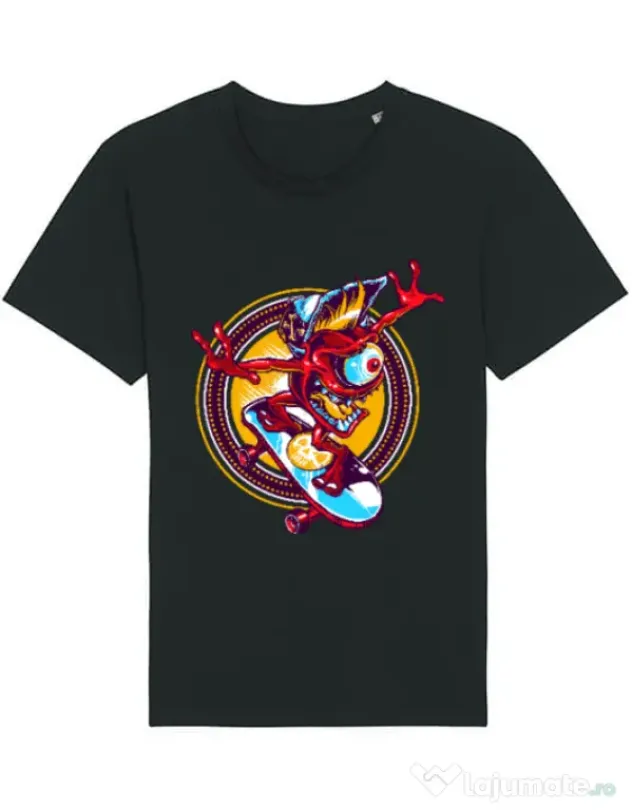 Tricou STANLEY STELLA barbat Cali skate Negru