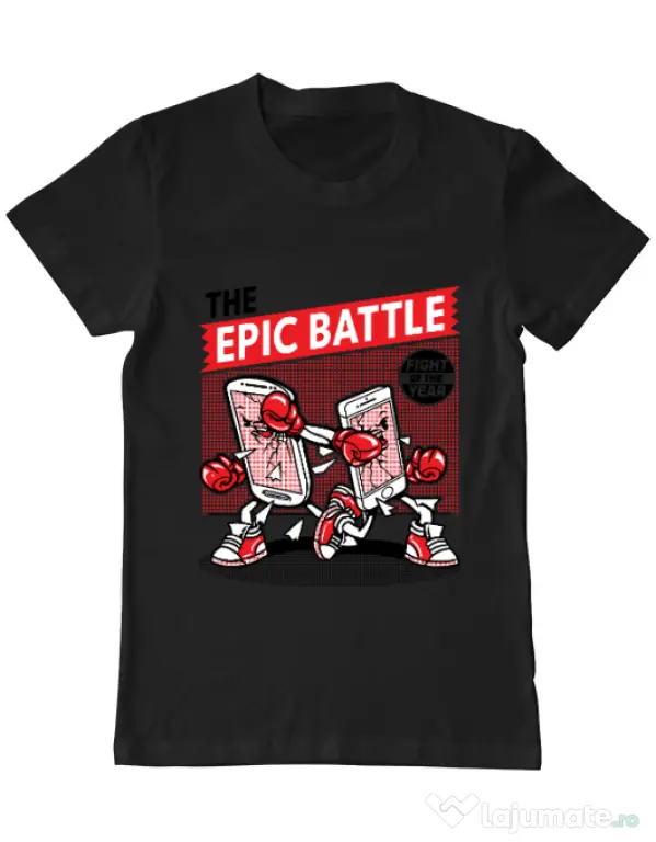 Tricou ADLER barbat Epic battle Negru