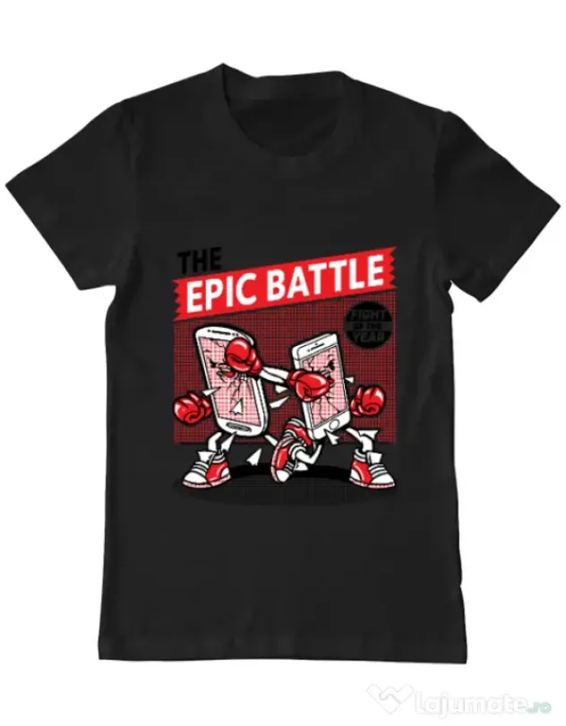 Tricou ADLER barbat Epic battle Negru