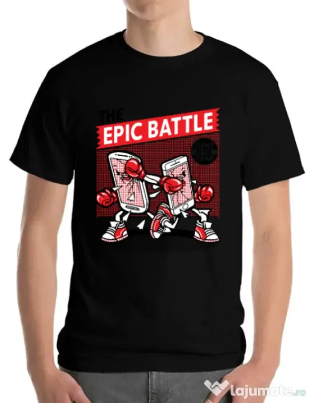 Tricou ADLER barbat Epic battle Negru