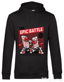 Hoodie barbat cu gluga Epic battle Negru