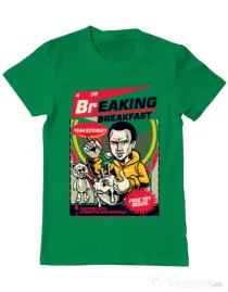 Tricou ADLER barbat Jesse breakfast Verde mediu