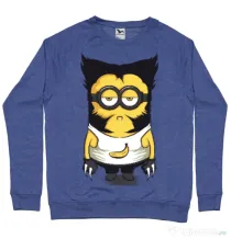 Bluza ADLER barbat Wolve minion Albastru melanj