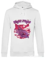 Hoodie barbat cu gluga Night flight Alb