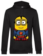 Hoodie barbat cu gluga Super minion Negru