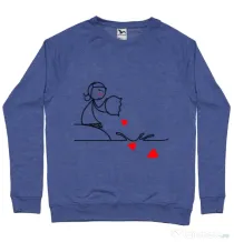 Bluza ADLER barbat Fishing for love 2 Albastru melanj