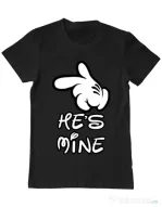 Tricou ADLER barbat He is mine Negru