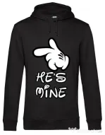 Hoodie barbat cu gluga He is mine Negru