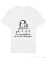 Tricou STANLEY STELLA barbat Stop making drama Alb