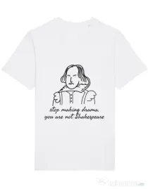 Tricou STANLEY STELLA barbat Stop making drama Alb