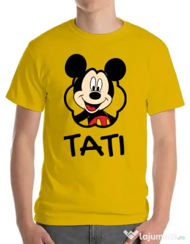 Tricou ADLER barbat Mouse daddy Galben