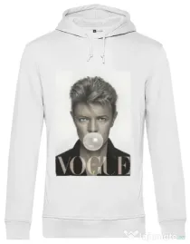 Hoodie barbat cu gluga Bowie Alb