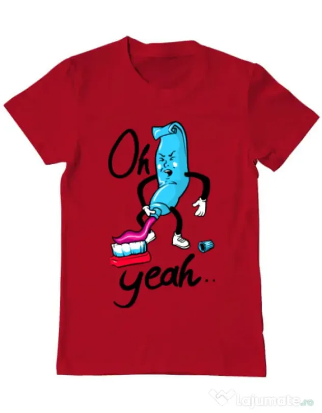 Tricou ADLER barbat Oh yeah Rosu