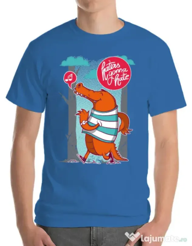 Tricou ADLER barbat Haters gonna hate Albastru azuriu