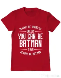 Tricou ADLER barbat Always be batman Rosu