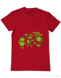 Tricou ADLER barbat Android anatomy Rosu
