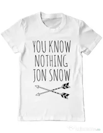 Tricou ADLER barbat You know nothing Alb