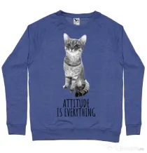 Bluza ADLER barbat Attitude is everything Albastru melanj