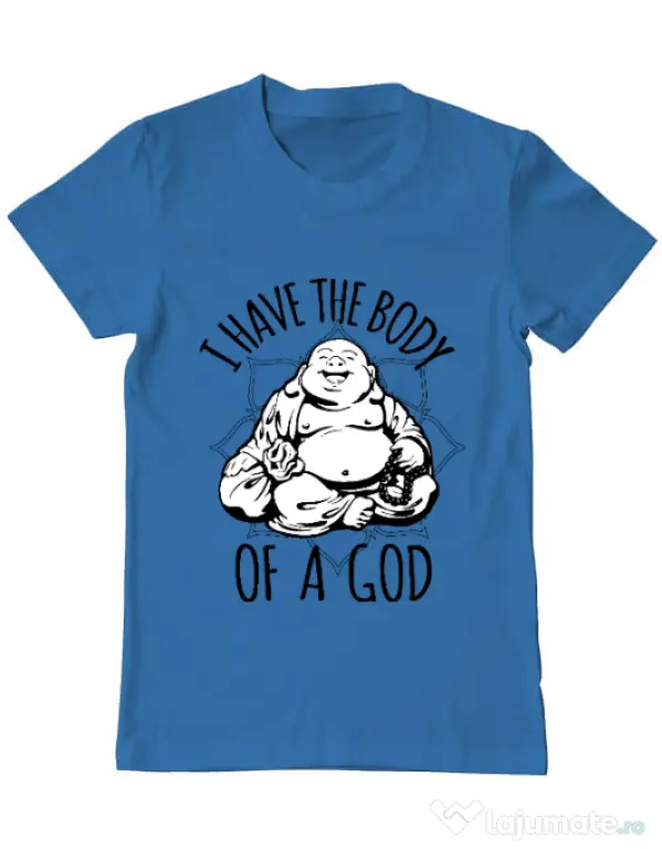 Tricou ADLER barbat Body of a god Albastru azuriu