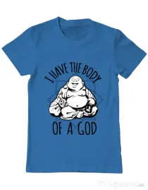 Tricou ADLER barbat Body of a god Albastru azuriu