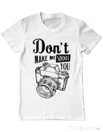 Tricou ADLER barbat Dont make me shoot you Alb