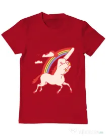Tricou ADLER barbat FUnicorn Rosu